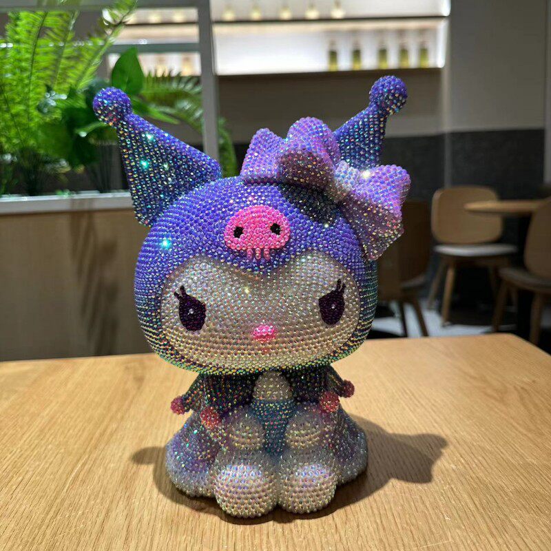 贴钻库洛米动漫少女粘钻存钱罐家居摆设生日礼品克罗米储蓄罐礼物