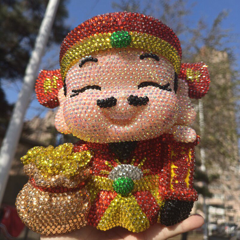 DIY贴钻财神爷摆件客厅家用财神