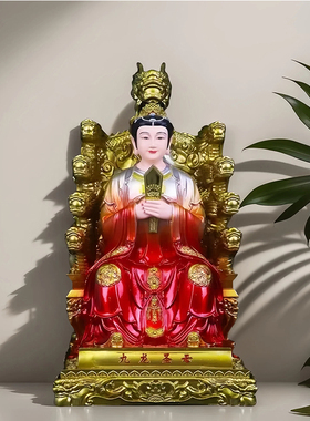 新款铜彩九龙圣母像体神像九龙菩萨像九皇圣母居家供奉摆件