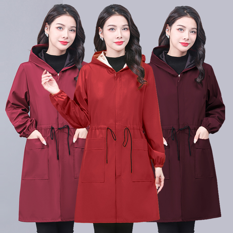 防水防污长袖围裙可套羽绒服罩衣