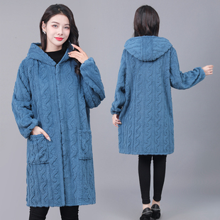 秋冬套羽绒服罩衣加绒加大居家服防污保暖厨房家务工作服长袖 围裙