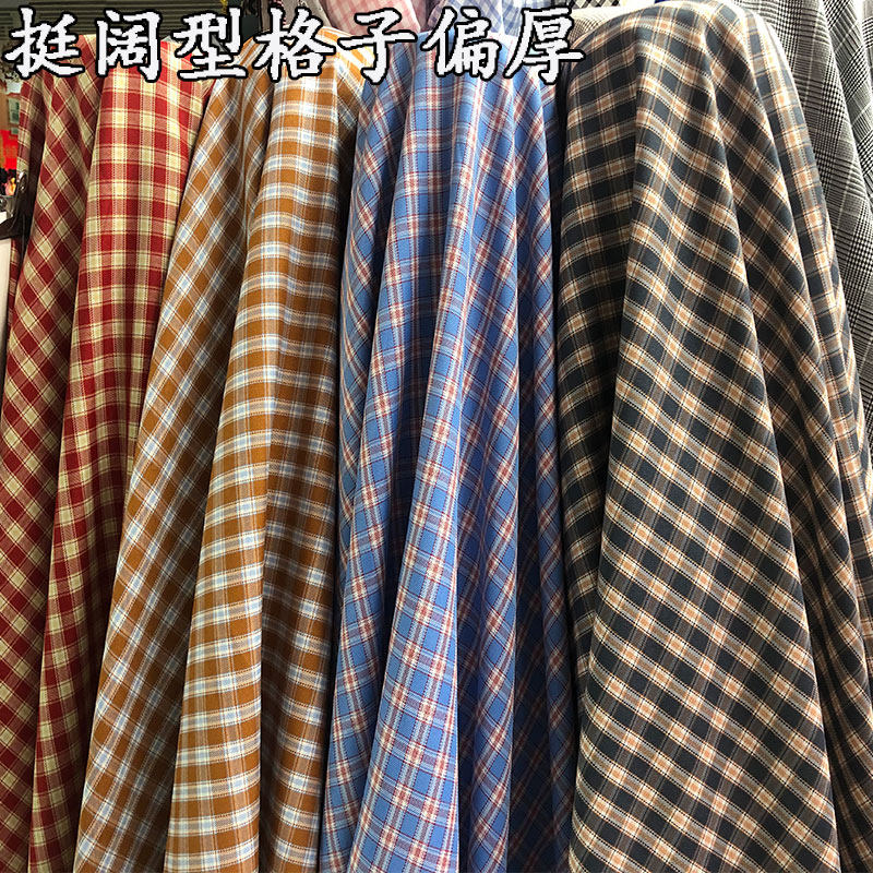 2020新款春秋复古格子外套布料图片
