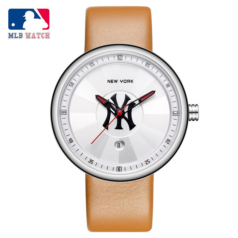 MLB美职棒潮牌手表男女款时尚简约大表盘夜光学生运动防水石英表