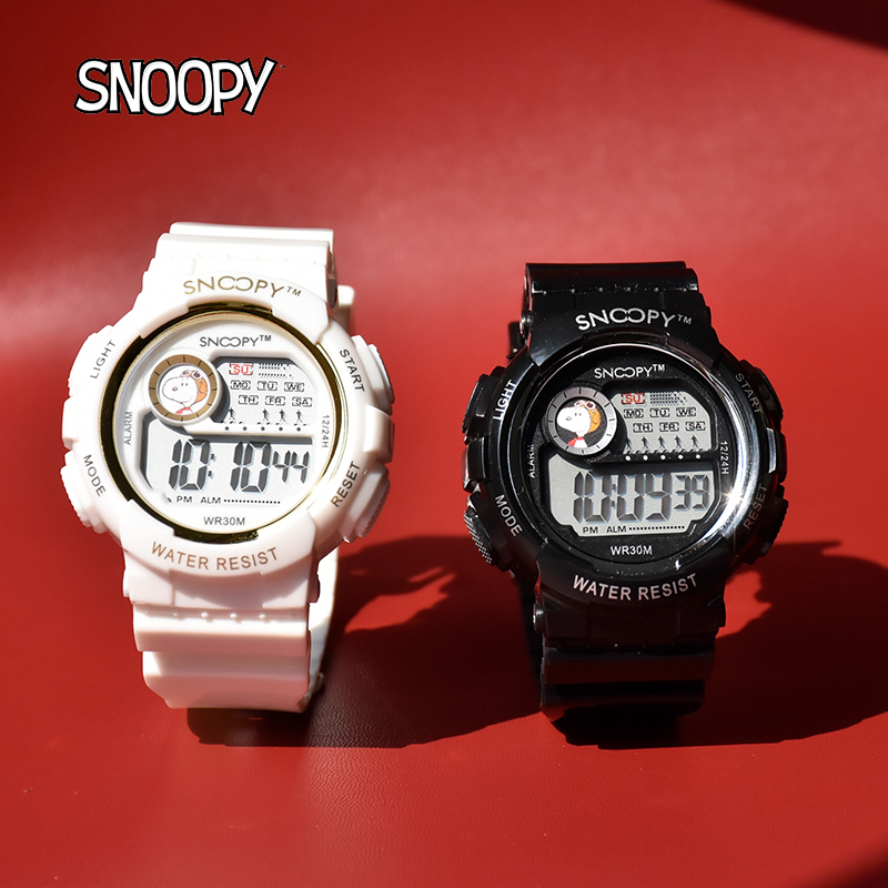 史努比电子手表男女款学生初高中