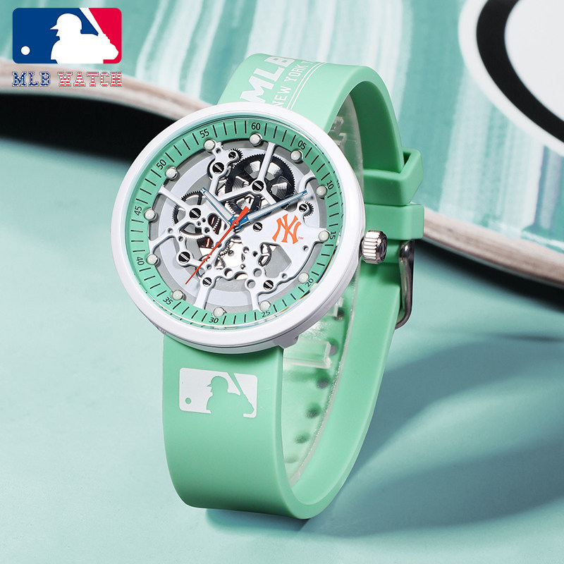 MLB美职棒手表男女款时尚潮流镂空星辰机械风石英表学生情侣腕表