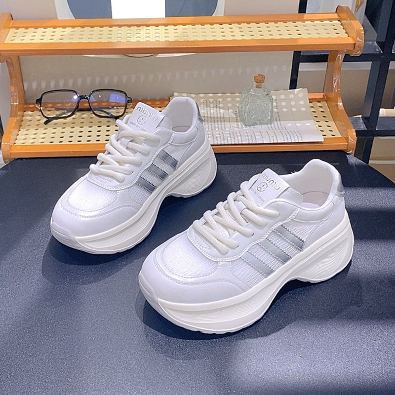 韩版厚底增高6厘米小个子轻便软底休闲鞋女春夏秋网面透气老爹鞋