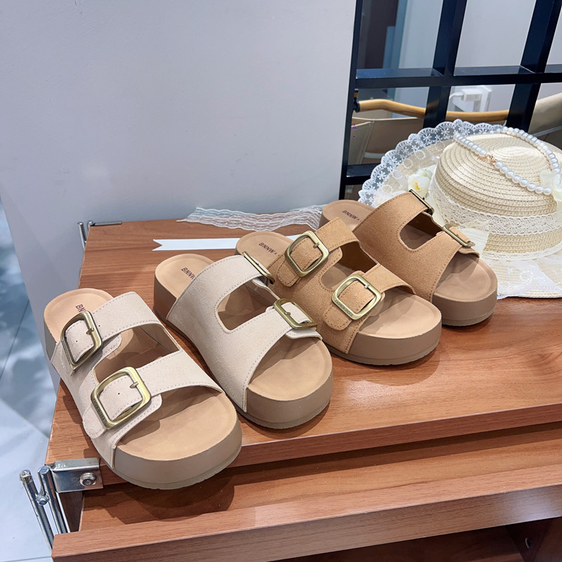 厚底勃肯拖鞋女外穿2026年夏季新款百搭增高休闲鞋网红爆款一字拖