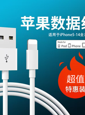 适用苹果iPhone13/14数据线12pro充电线器11快充xs手机xmax快速7车载6s加长XR冲电8plus1米ipad闪充PD平板pr0