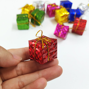 创意圣诞树礼包装饰品挂件挂饰迷你拍照道具12个/包节日用品