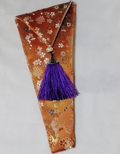 涵翌轩手工不拆卸式寻龙尺袋保护套佛具法器收纳袋古玩玉器存放包