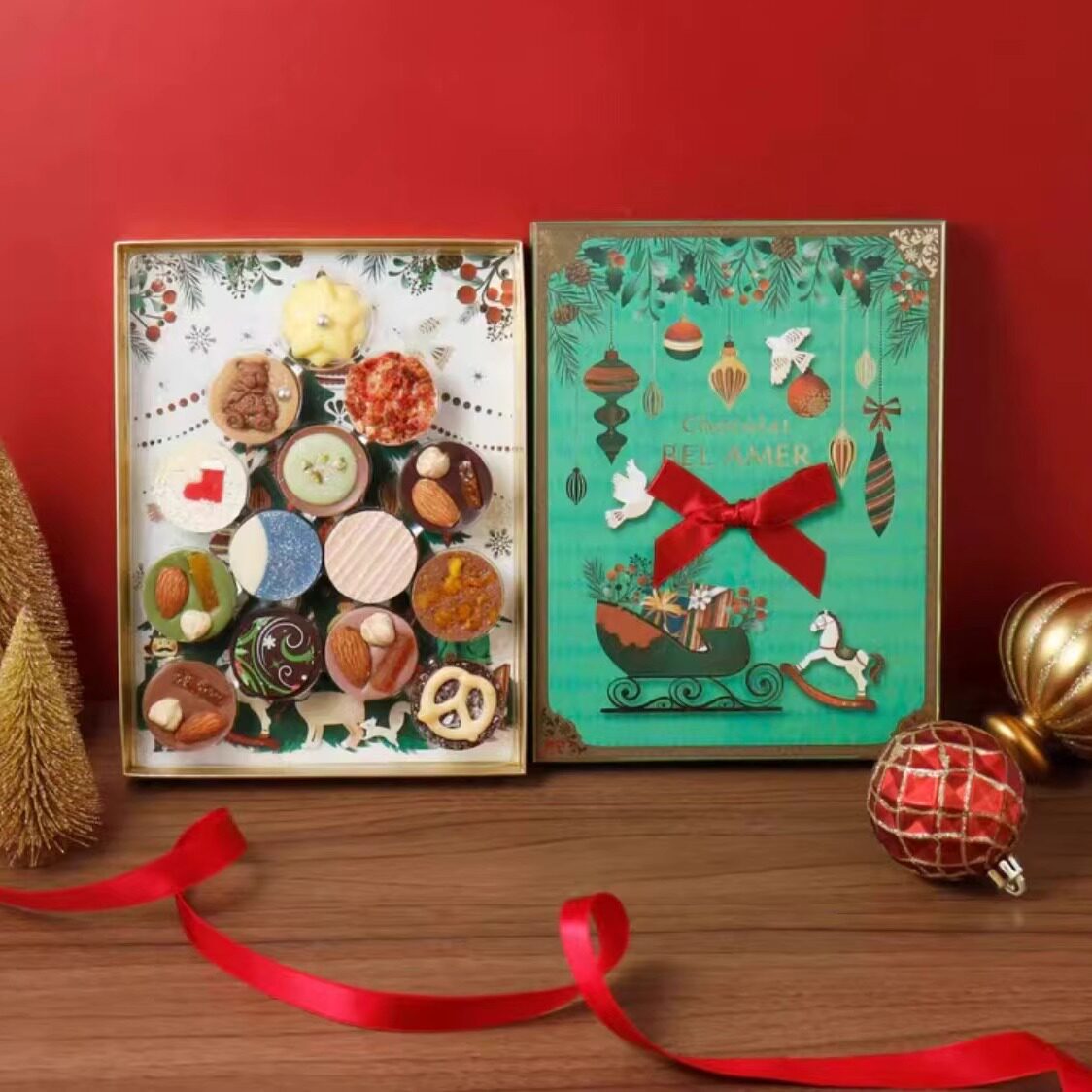 日本正品BEL AMER 24年圣诞节限定轻奢款什锦巧克力礼盒14枚