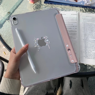 mini7平板套防摔帶筆槽支架 iPad10保護(hù)套air5 韓系小眾ins風(fēng)baby粉色蝴蝶結(jié)小狗適用2025iPad11保護(hù)殼2022