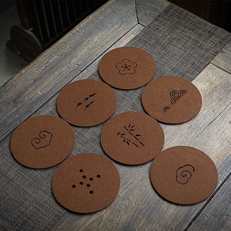 家用圆形毛毡防滑茶杯垫子包邮