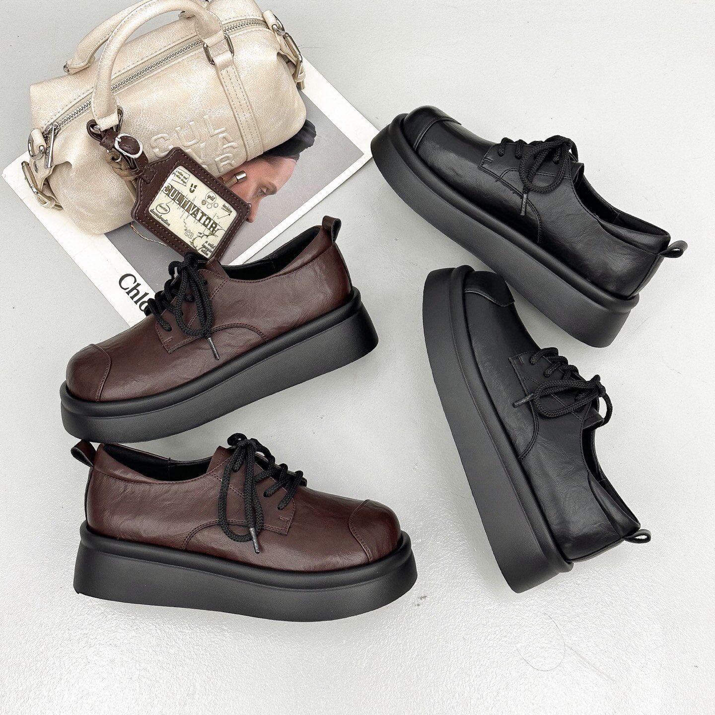 2026新款春季法式英伦风小皮鞋女百搭厚底JK单鞋乐福鞋子女款