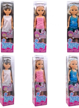 外贸南茜公主FAMOSA NANCY梳头洋娃娃14寸化妆美发闪粉染发娃娃家