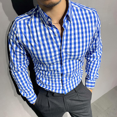 先生新款衬衫男士长袖商务休闲