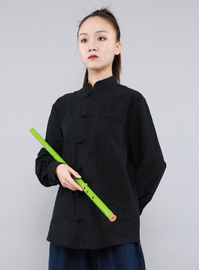 太极服衬衣春秋长袖修身时尚