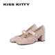 单鞋 KISSKITTY玛丽珍鞋 粗跟浅口一字扣带气质时尚 新款 女2026春季