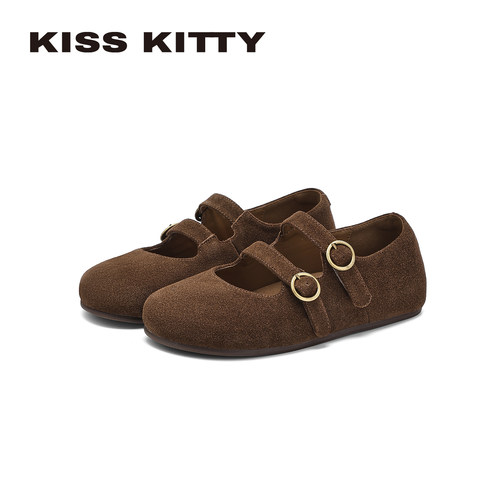 KISSKITTY玛丽珍鞋双扣带平底
