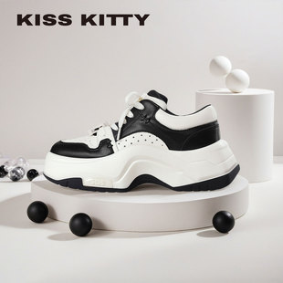 KISSKITTY26春新款厚底增高老爹鞋小个子休闲鞋通勤不累脚女鞋
