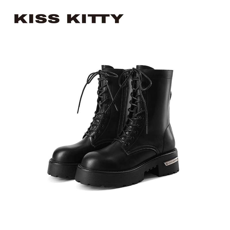 户外马丁靴厚底机车靴