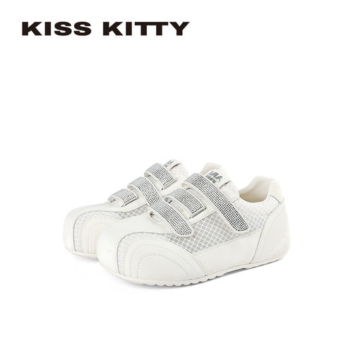 KISSKITTY厚底魔术贴小白鞋女