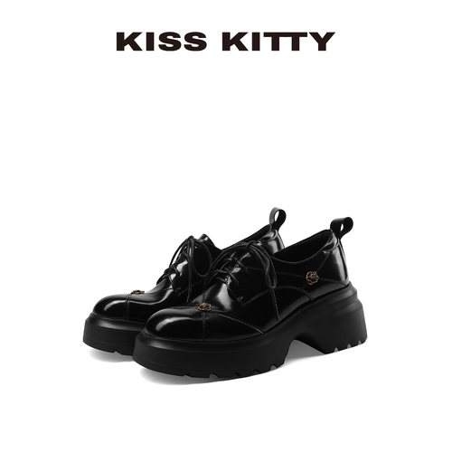 英伦风一脚蹬乐福鞋女厚底