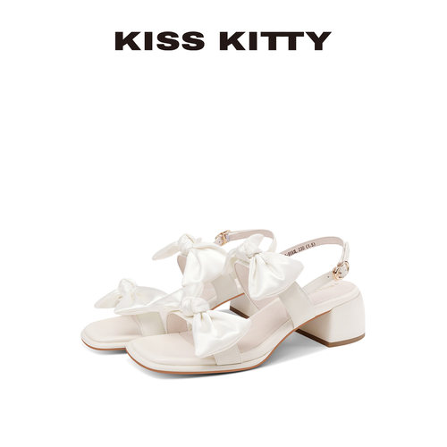 KISSKITTY夏季新款蝴蝶结凉鞋