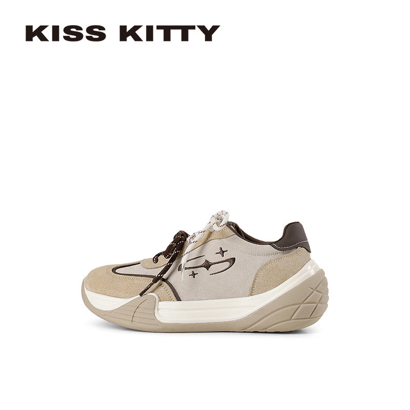 KISSKITT草莓可可 厚底德训鞋女26年新款不累脚运动休闲鞋羊皮垫,女鞋,德训鞋,淘宝优惠券,粉丝福利购,淘宝优惠卷