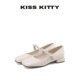 KISSKITTY羊皮玛丽珍鞋 不累脚 日常通勤百搭单鞋 新款 方头低跟单鞋