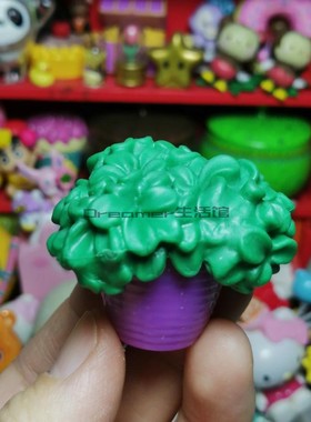 【Dreamer】正版散货偶季OG食玩仿真紫色盆栽花盆绿色植物