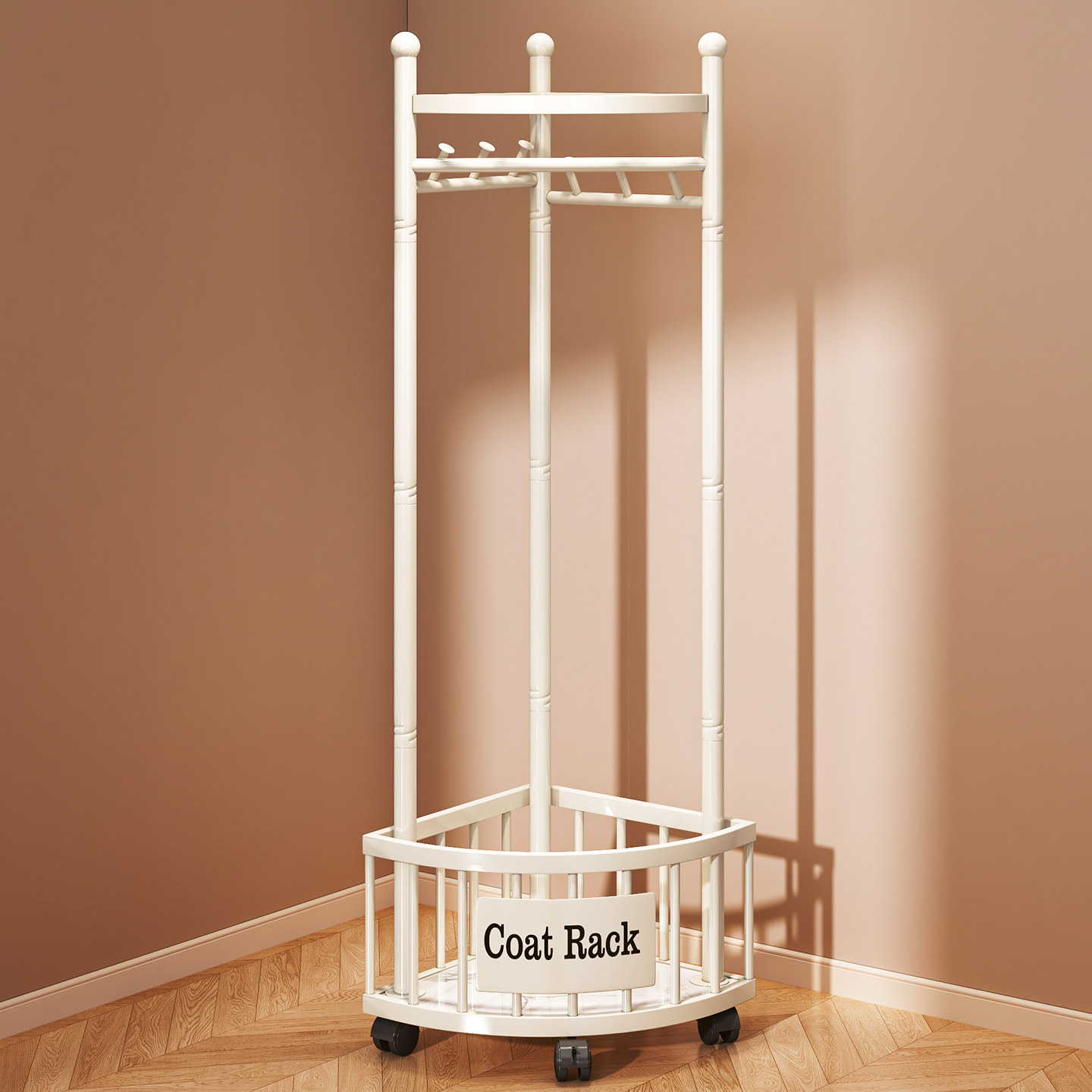 【设计师款】转角衣帽架落地