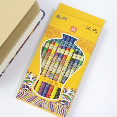 南锣优品故宫文创建筑彩绘HB铅笔