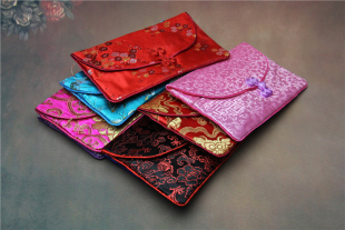 高档真丝织锦三件套包-零钱包/纸巾包/收纳包 创意出国留学礼品