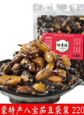 裕香临八宝茄豆临沂蒙山特产豆豉咸菜下饭拌饭酱香小包袋装220克