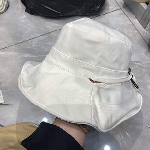 薄款轻户外百搭防晒双面戴系绳大沿抽绳好收纳遮阳显瘦春夏渔夫帽