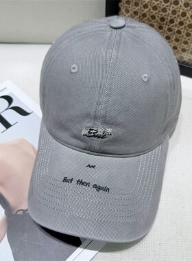 加厚秋季纯棉刺绣字母百搭男女韩版网红个性显瘦可调节软顶棒球帽