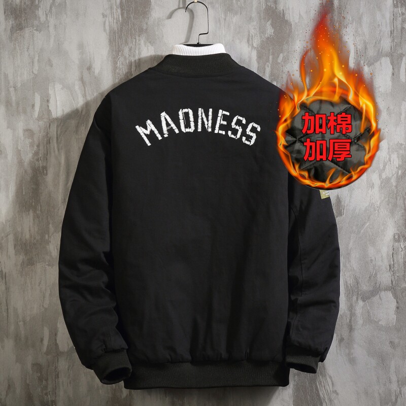 大货灰墙爆25冬余文乐同款棒球服棉衣飞行夹克加棉加厚j9011-p100,男装夹克,星座311A