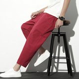 爆25夏无影墙日系棉麻九分裤男灯笼裤裤哈伦裤星座311A-k902-p45，男装休闲裤，星座311A