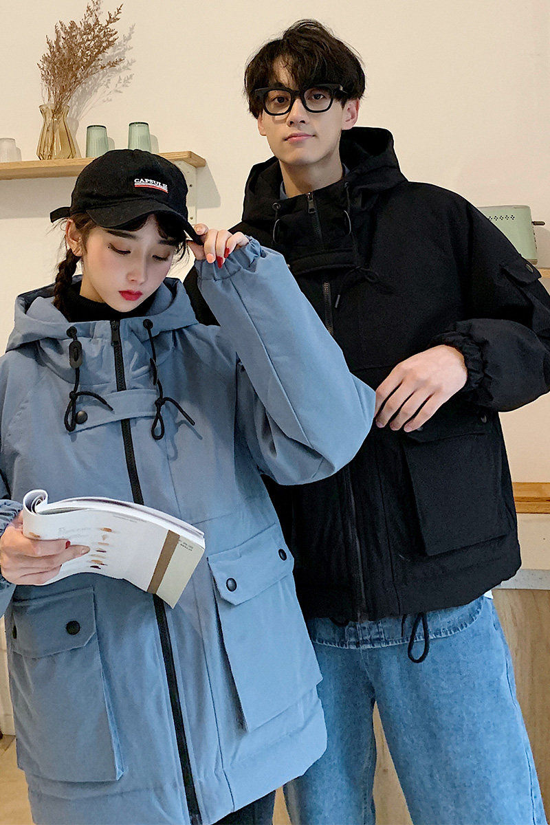 大货25情侣冬装外套加厚连帽棉衣工装情侣棉服XZ311A-MY916-P115,男装棉衣,星座311A