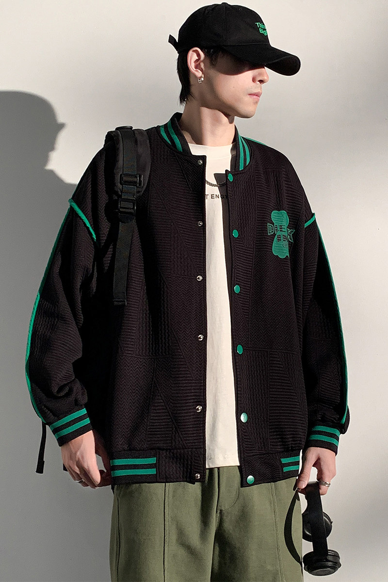 23秋冬新款港风棒球服外套男夹克青年学生XZ311A-JK313-P75,男装夹克,星座311A