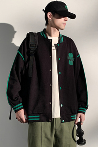23秋冬新款港风棒球服外套男 夹克青年学生XZ311A-JK313-P75图片