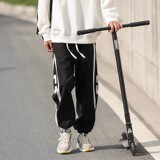 cityboy23秋新款大码男拼接刺绣运动卫裤小脚裤XZ311A-w223-p50，男装休闲裤，星座311A
