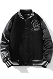 23秋新款毛呢PU拼接棒球服男字母刺绣夹克外套XZ311A-JK112-P85，男装夹克，星座311A