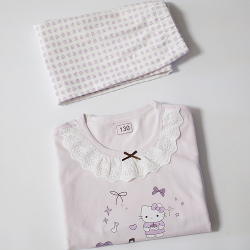 粉丝福利130-180码春秋女童家居服套装秋衣裤棉睡衣无骨A类软糯