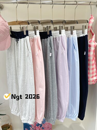 NGT夏季女童运动裤防蚊裤索罗娜棉清凉顺滑柔软长裤女宝宝裤子