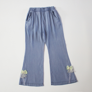 洋气好搭长裤 女童莱赛尔喇叭裤 柔软 夏季 亏清no退换120码