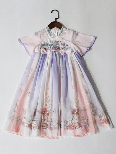 夏季女童汉服连衣裙国风演出服