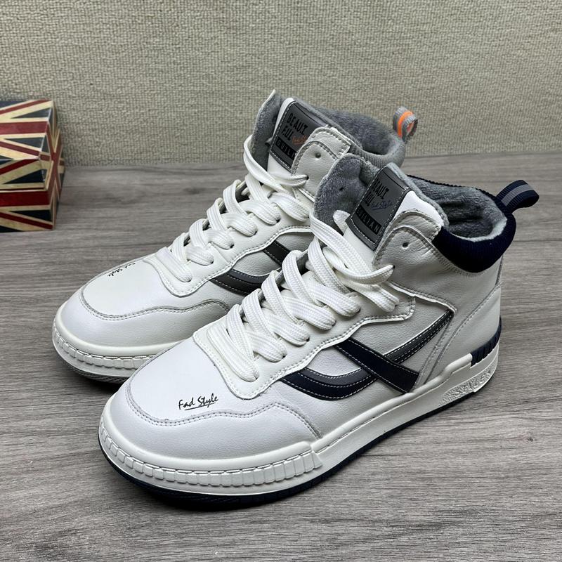 真皮高帮鞋女2023爆款平底小白鞋休闲运动阿甘鞋秋冬加绒时尚板鞋