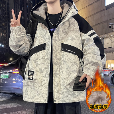 青少年加绒加厚冲锋衣夹克